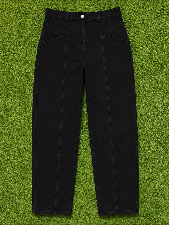 Wilfred Denim - Wilfred Free Aritzia Black High Rise Seamed Straight Leg Pants Size 6